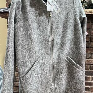 Workshop Republic Clothing Gray Zip-Up Jacket